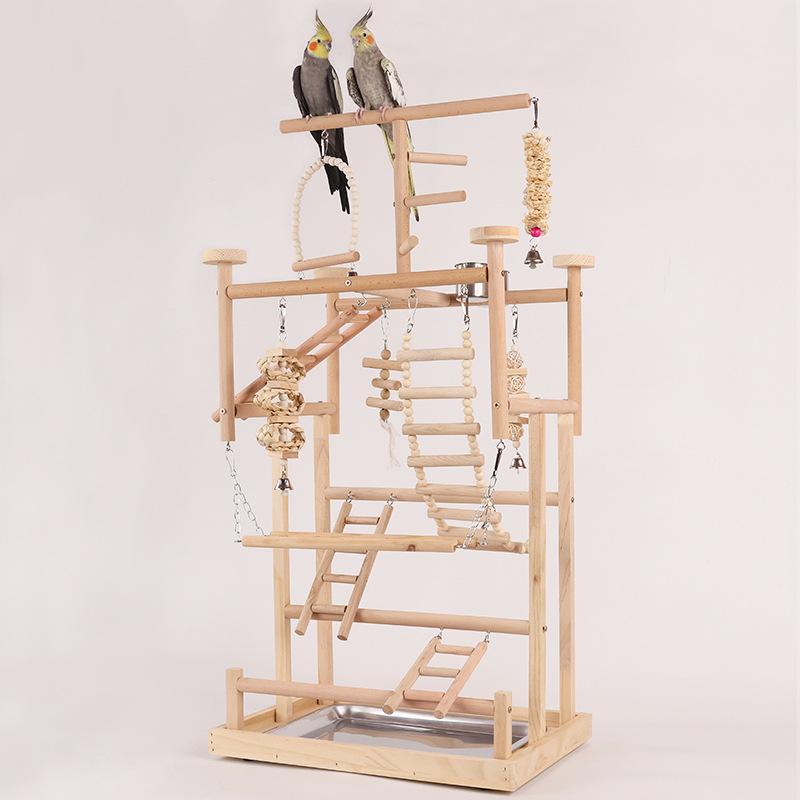 Tree Stand Ladder - Ahşap Kuş Tünek Oyun Standı Papağan