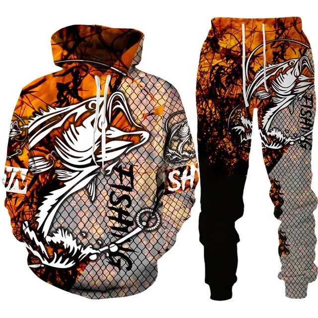 Yenilik 3D balık baskılı erkek - Outdoor Hunting Pants Women incelemesi ve fiyatı